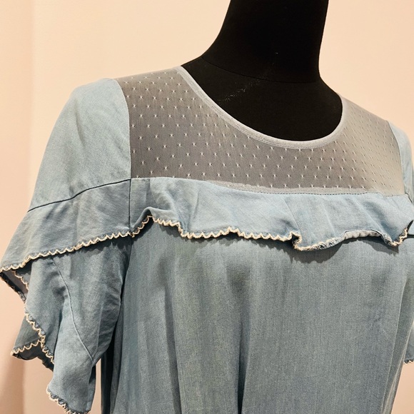 Soft denim Dress - Picture 2 of 4